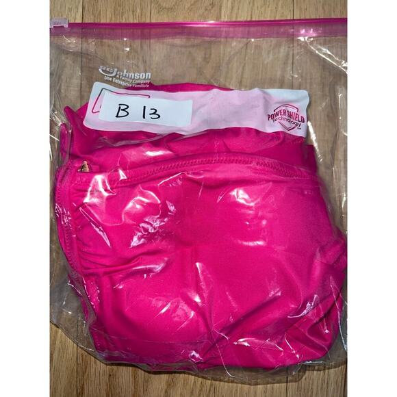 NWT J. Crew Pink Fushia One Piece Swim Suit Ruched Ruffle V Neck Women's 4 - Picture 9 of 9